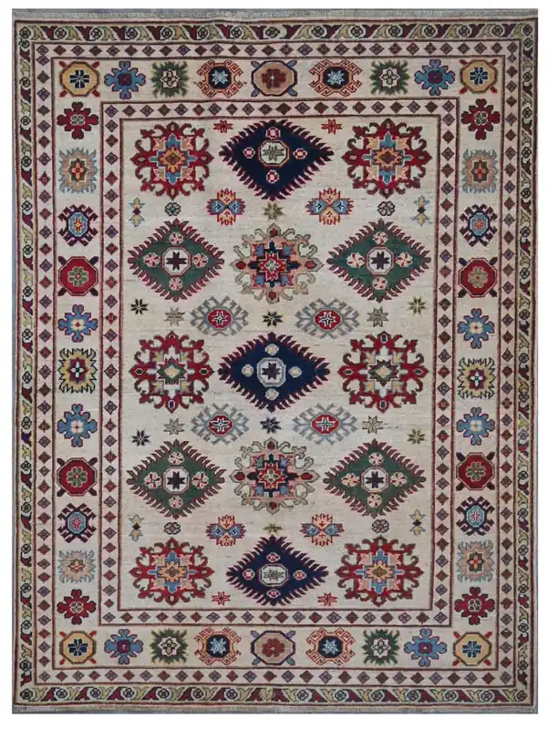 Classic Kazak carpet, Multi, handmade, 198x150cm