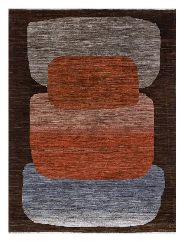 Tappeto moderno di design, fatto a mano, multicolore, 235x174cm