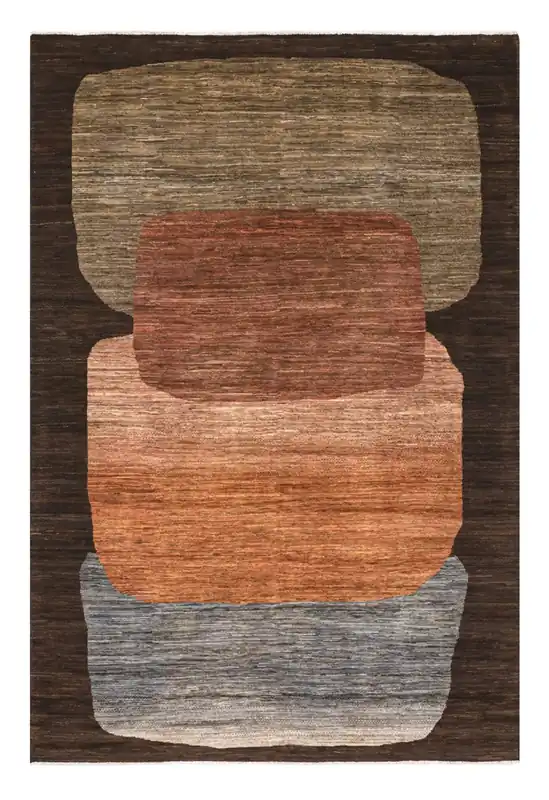 Tappeto moderno di design, fatto a mano, multicolore, 242x167cm