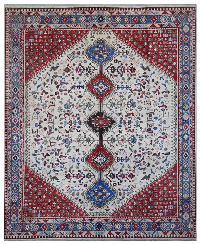 Classic Kazak carpet, Multi, handmade, 303x250cm