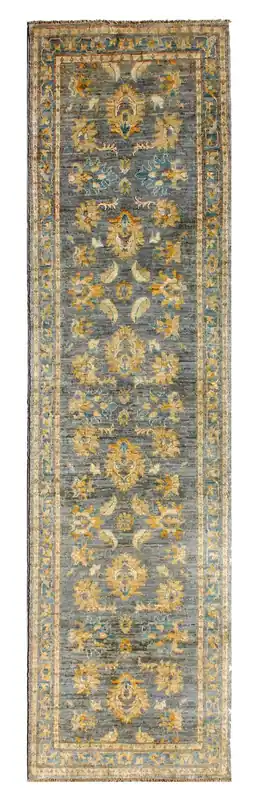 Ziegler wool runner rug, handmade, 303x79cm
