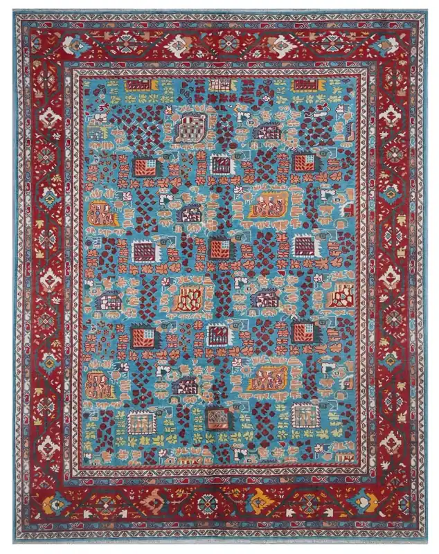 Classic Kazak carpet, Multi, handmade, 302x242cm