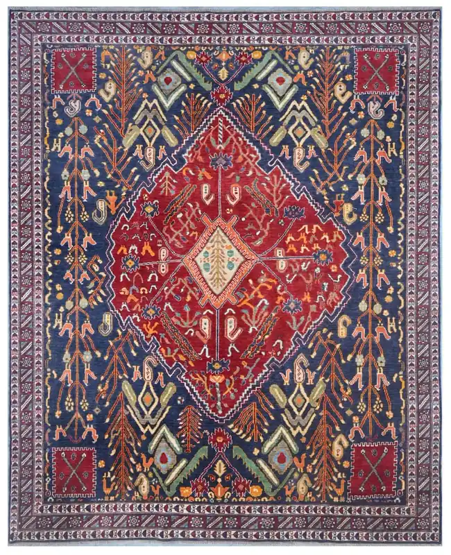 Classic Kazak carpet, Multi, handmade, 302x244cm