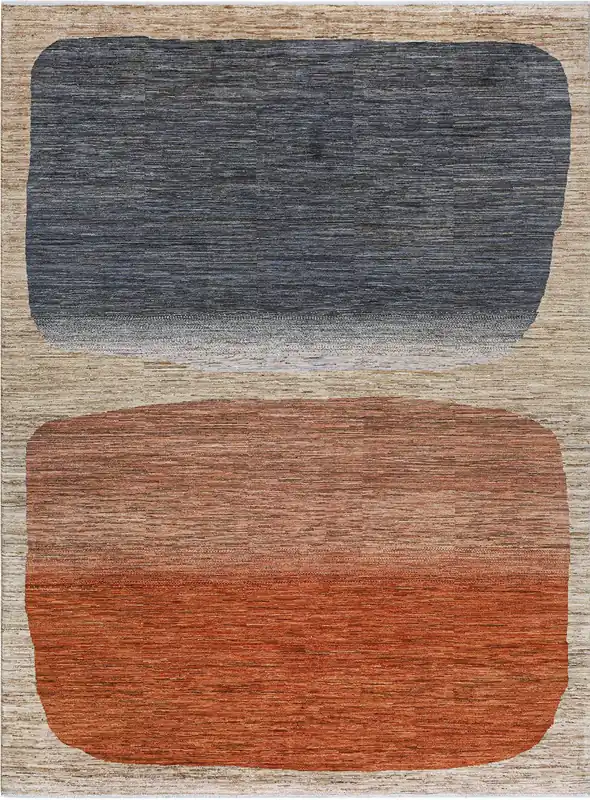 Tappeto moderno di design, fatto a mano, multicolore, 290x216cm