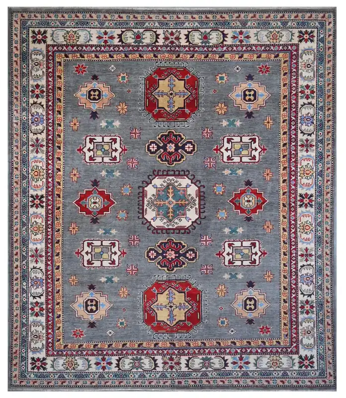 Tappeto Kazak Classico, Multicolore, fatto a mano, 296x248cm