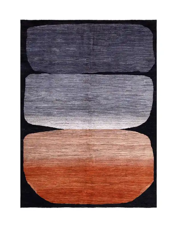 Tappeto moderno di design, fatto a mano, multicolore, 227x170cm