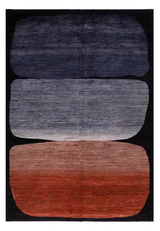 Tappeto moderno di design, fatto a mano, multicolore, 236x173cm