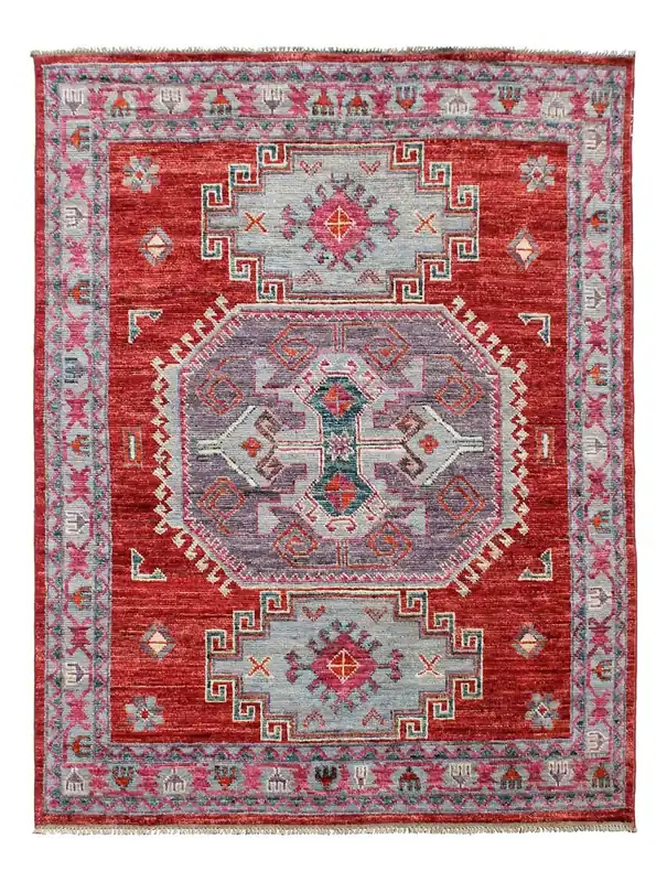 Tappeto Kazak Classico, Rosso, fatto a mano, 236x166cm
