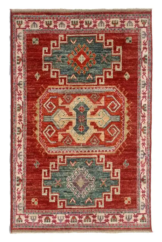 Tappeto Kazak Classico, Rosso, fatto a mano, 177x115cm