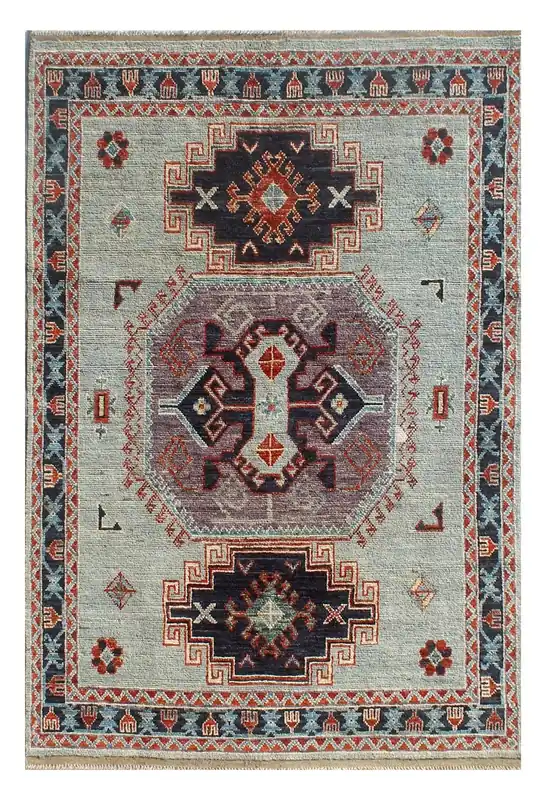 Tappeto Kazak Classico, Multicolore, fatto a mano, 236x170cm