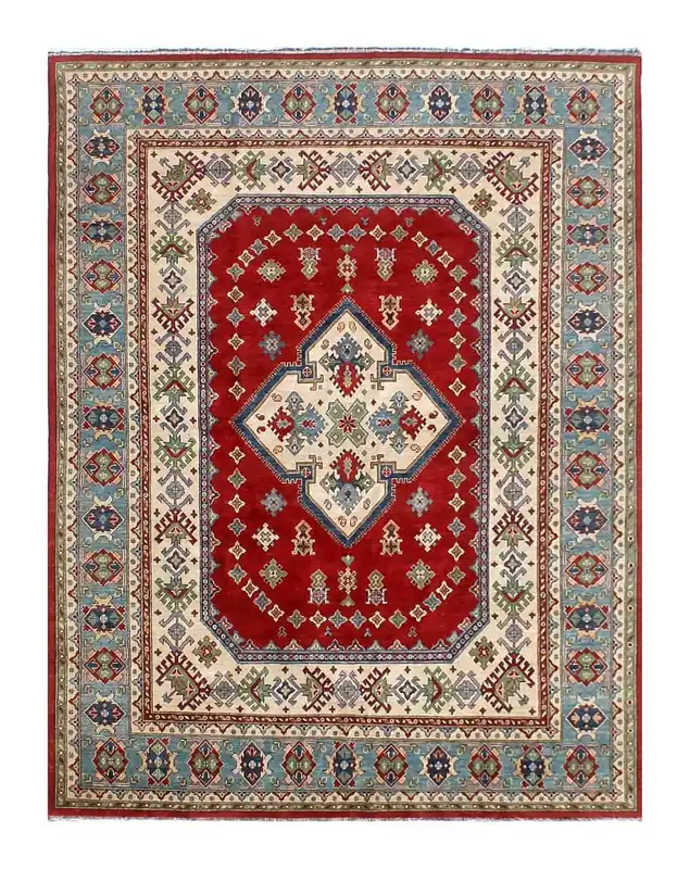 Tappeto Kazak Classico, Rosso, fatto a mano, 192x145cm