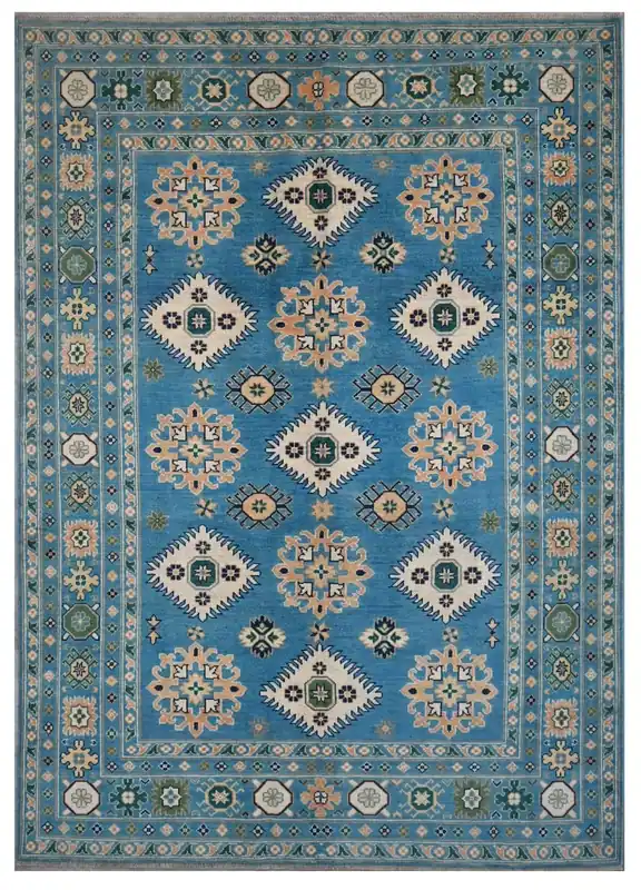 Tappeto Kazak Classico, Multicolore, fatto a mano, 243x172cm
