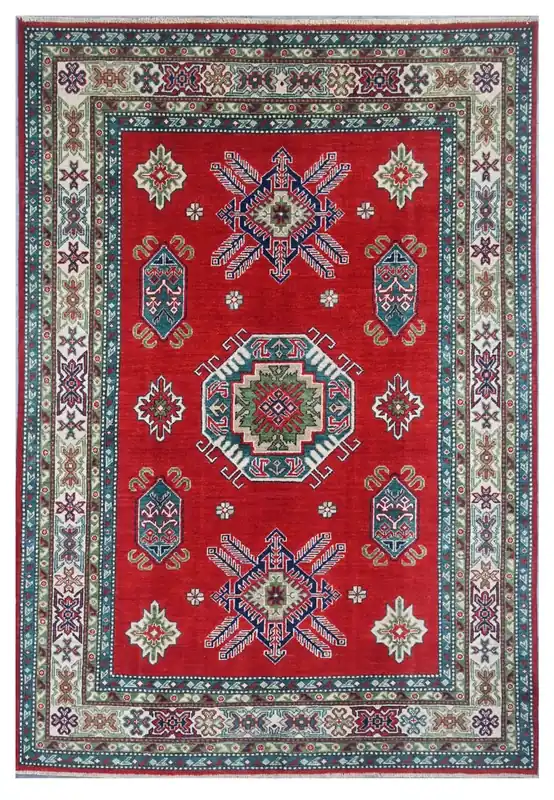 Tappeto Kazak Classico, Multicolore, fatto a mano, 231x156cm