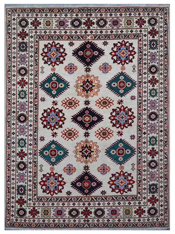 Classic Kazak carpet, Multi, handmade, 243x173cm