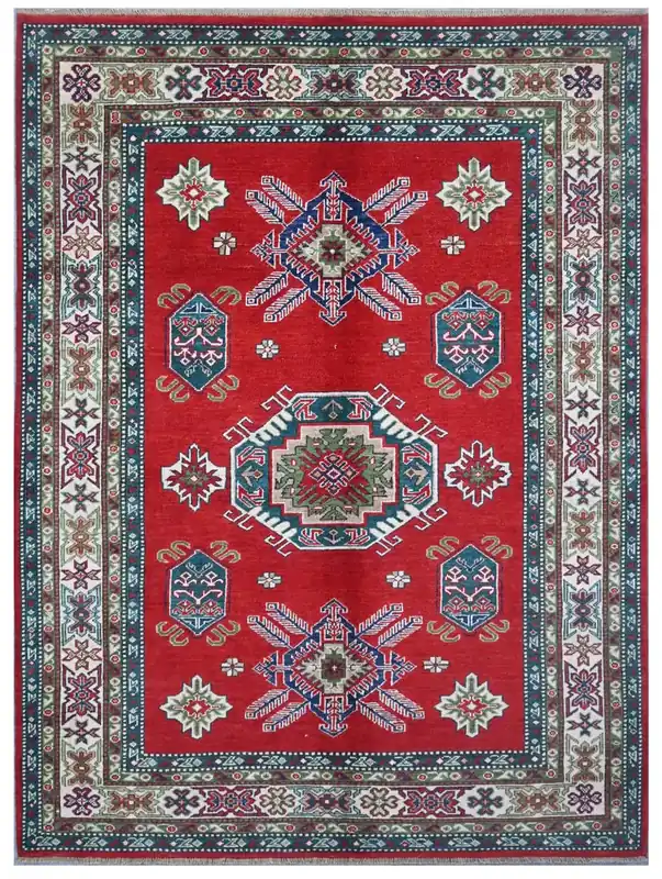 Tappeto Kazak Classico, Multicolore, fatto a mano, 221x169cm