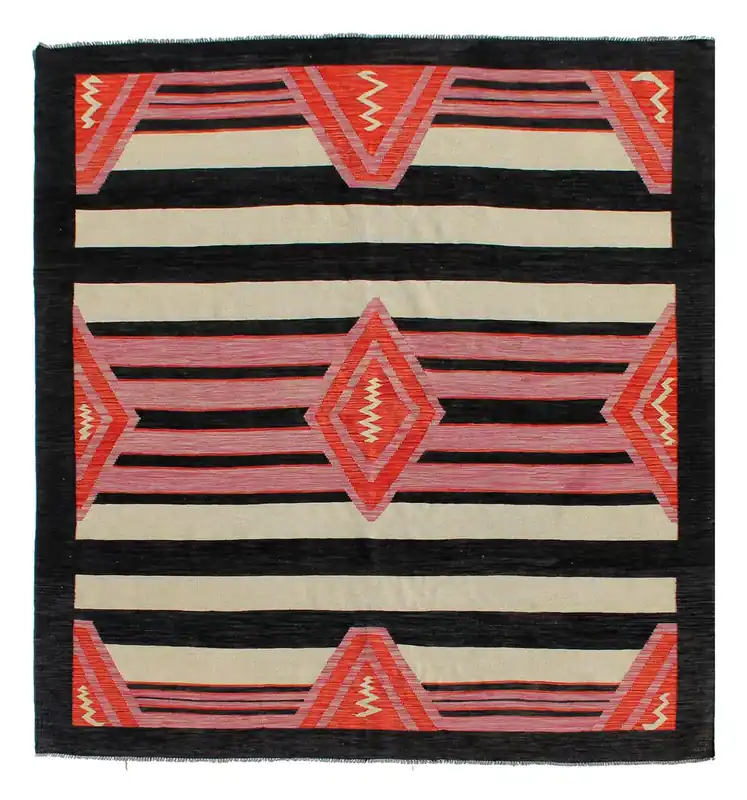 Modern wool Kilim carpet multi 290x250cm