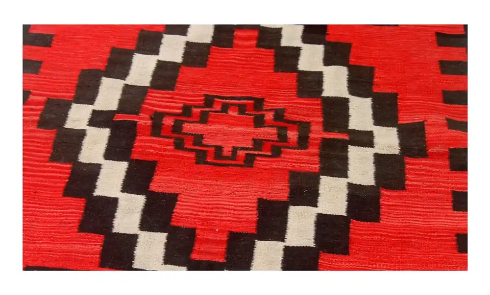 Tappeto Kilim moderno in lana multicolore 150x103cm