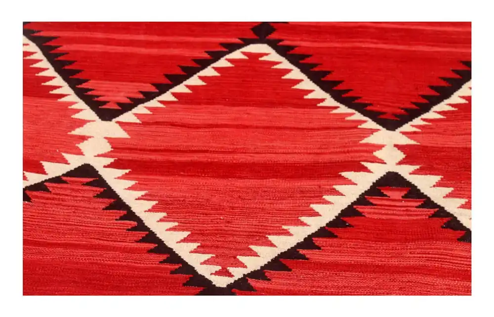 Tappeto Kilim moderno in lana multicolore 186x126cm