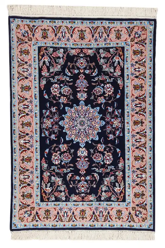 Persian Isfahan Silk & Wool Rug 100_70 cm