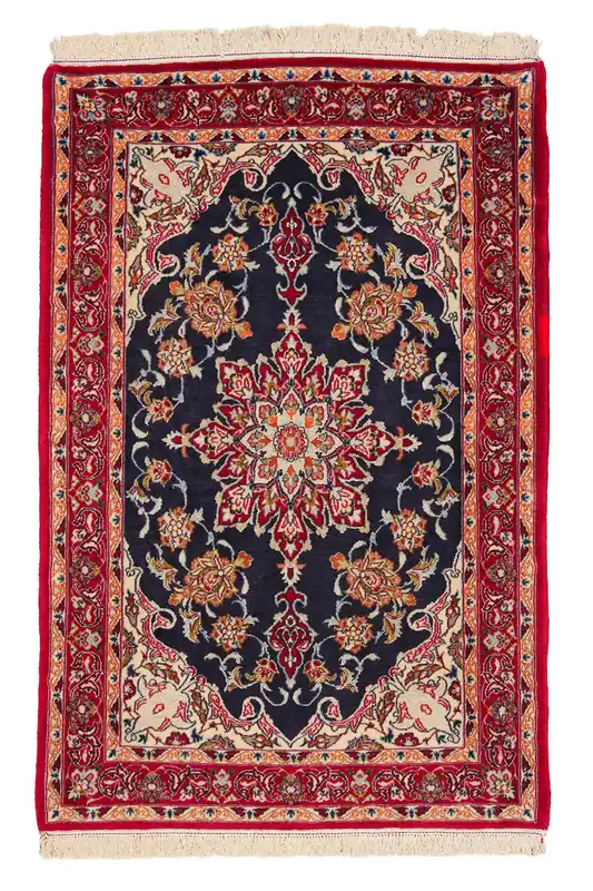 Persian Isfahan Silk & Wool Rug 107_70 cm