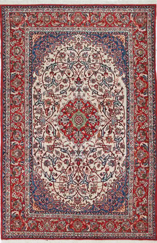 Tappeto Persiano ISFAHAN Seta/Lana 224x148cm