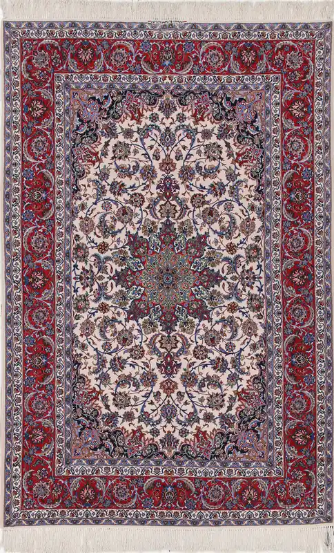Persian Isfahan Silk & Wool Rug 231_154 cm