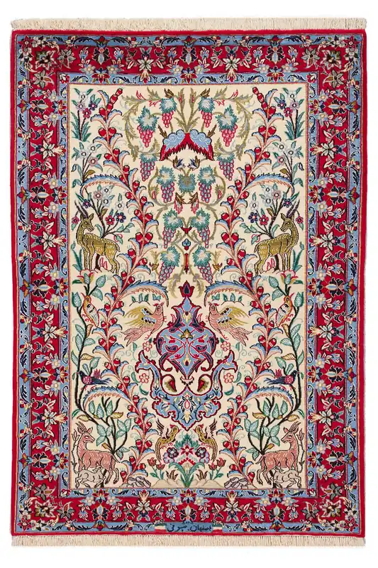 Persian Isfahan Silk & Wool Rug 155_109 cm
