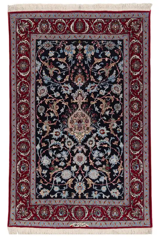 Persian Isfahan Silk & Wool Rug 163_106 cm