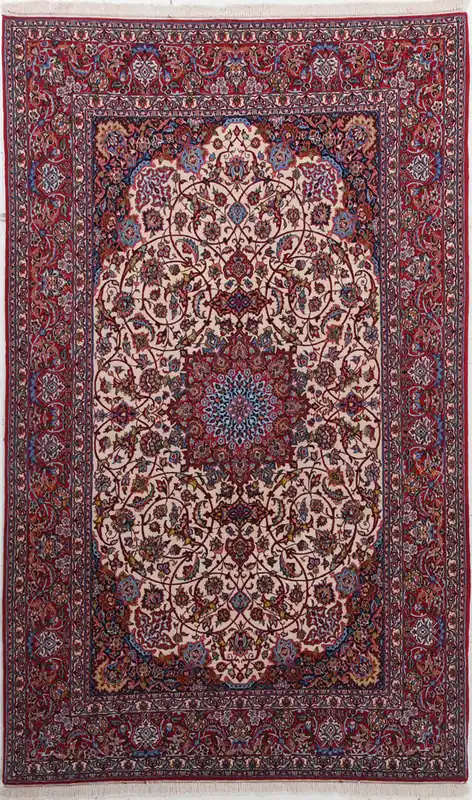 Persian Isfahan Silk & Wool Rug 255_156 cm