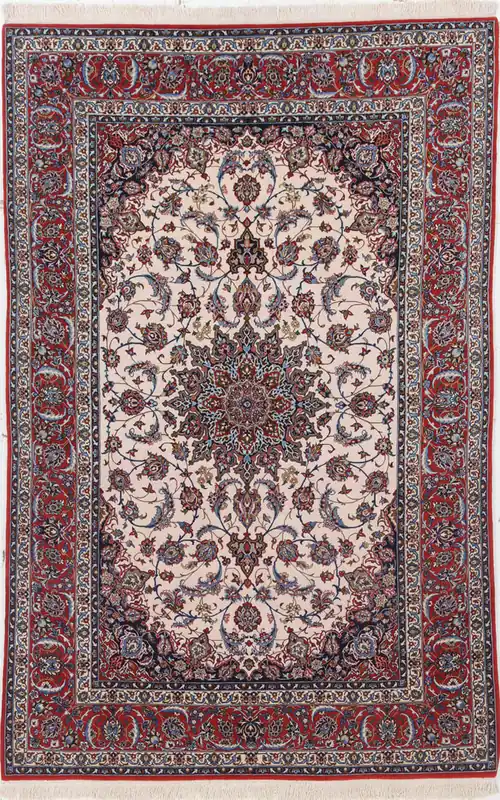 Persian Isfahan Silk & Wool Rug 234_154 cm