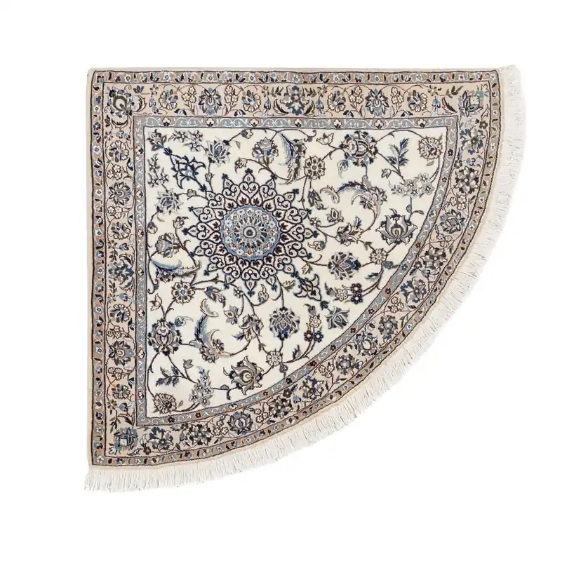 Fine Persian Nain Corner Rug 9La 116_116 cm