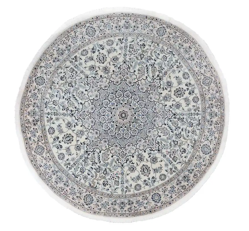 Fine Persian Nain Round Rug 9La 210_210 cm