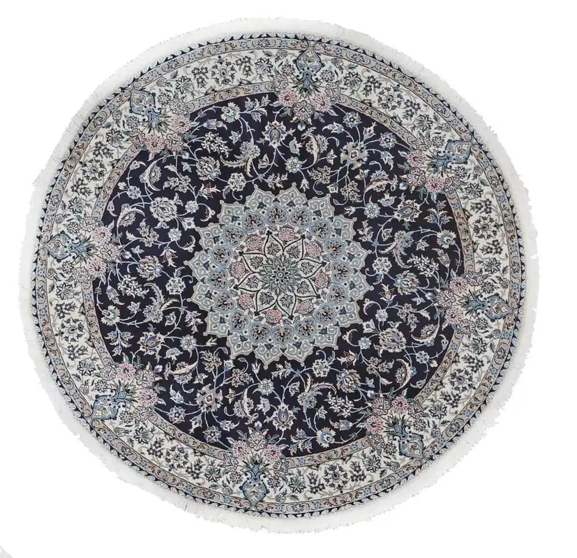 Fine Persian Nain Round Rug 9La 200_200 cm