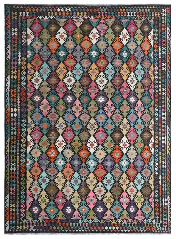 Handmade Afghan Kilim Wool Rug 485_360 cm