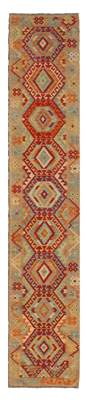 Handmade Afghan Kilim Runner Wool Rug 501_81 cm