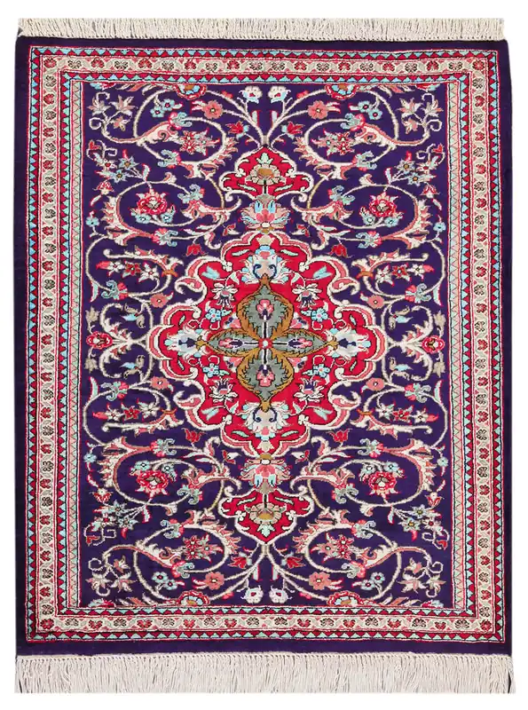Tappeto Persiano QUM in seta 71x51cm
