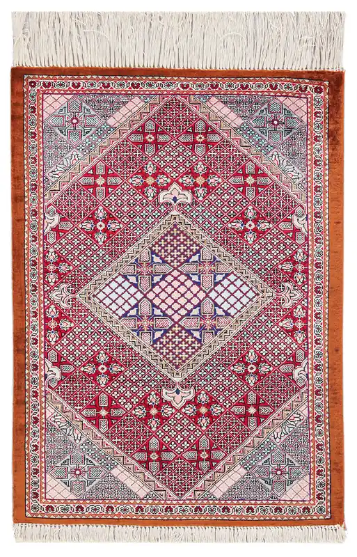 Tappeto Persiano QUM in seta 77x56cm