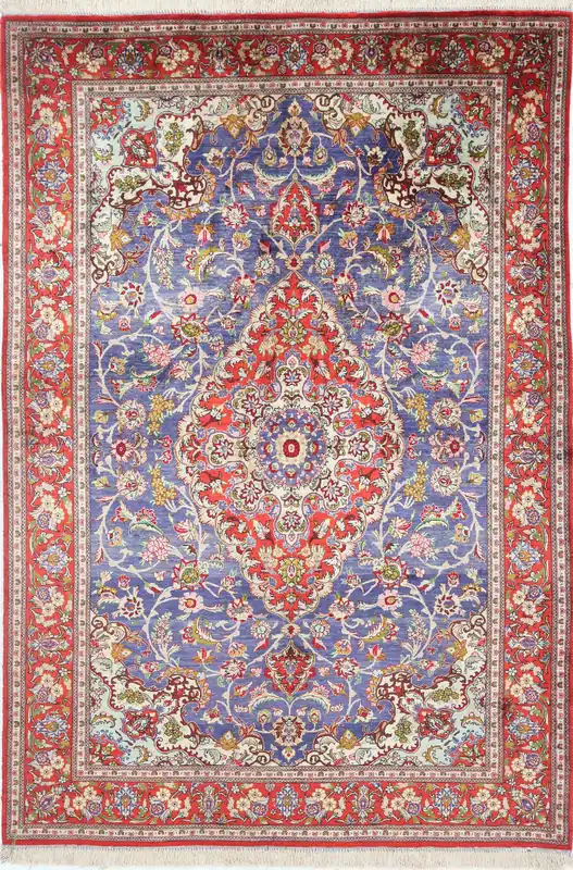Tappeto Persiano QUM in seta 201x139cm