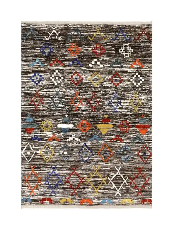 Tappeto stile berbero tribale, fatto a mano 235x175cm