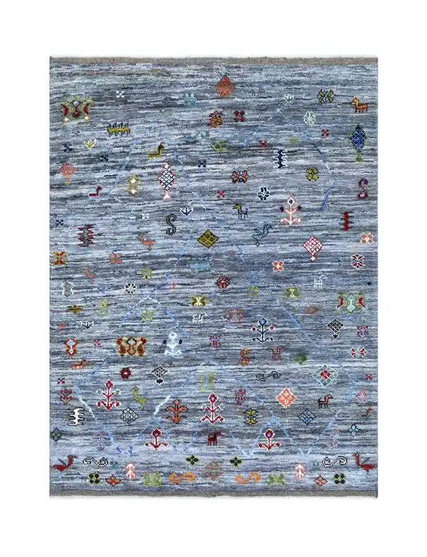 Tappeto stile berbero tribale, fatto a mano 202x154cm
