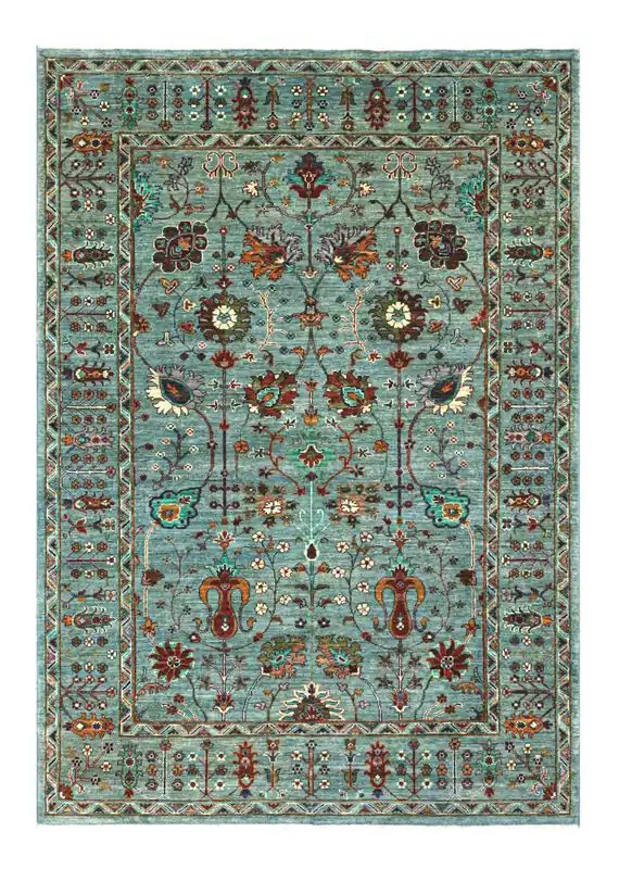 Tappeto Ziegler Decorativo floreale, fatto a mano 246x176cm
