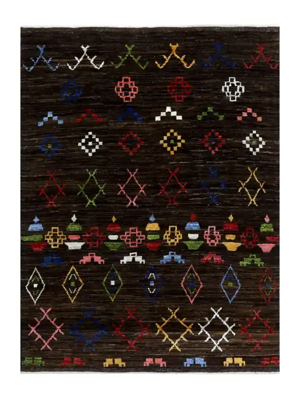 Tappeto stile berbero tribale, fatto a mano 206x160cm