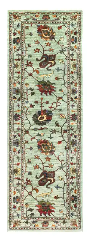 Tappeto Ziegler Decorativo floreale, fatto a mano 255x82cm