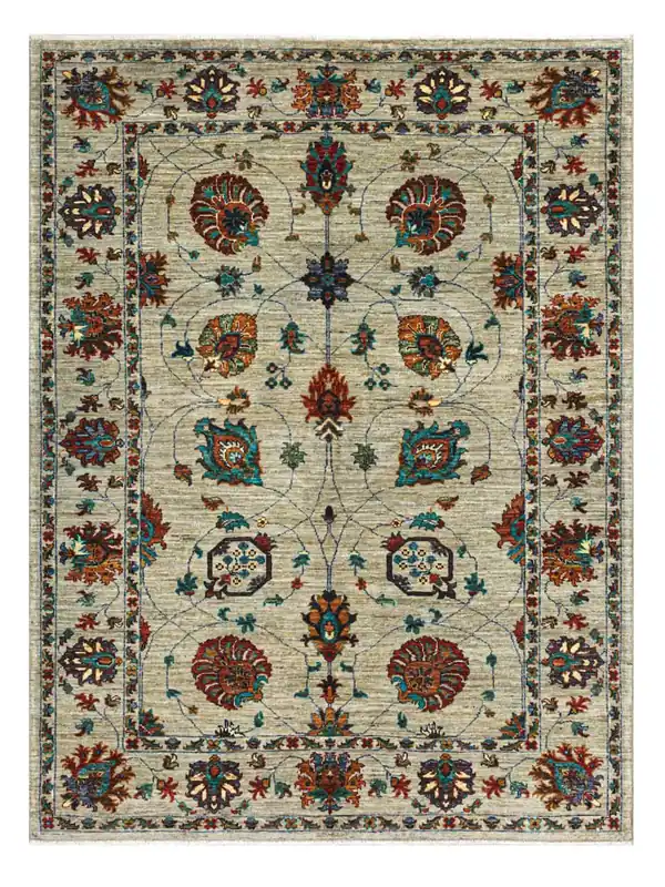 Handmade Ziegler Decorative Floral Rug, 205x156cm