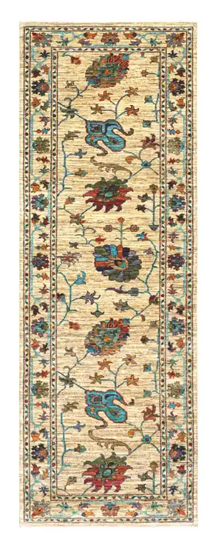 Tappeto Ziegler Decorativo floreale, fatto a mano 246x85cm