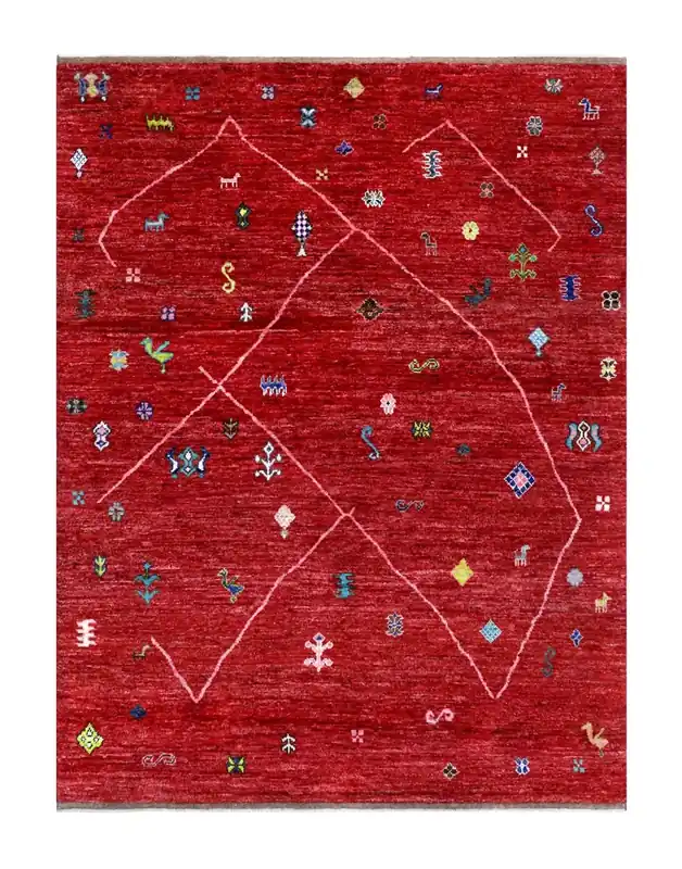 Tappeto stile berbero tribale, fatto a mano 239x175cm