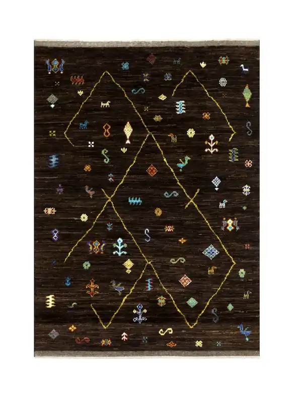 Tappeto stile berbero tribale, fatto a mano 235x174cm