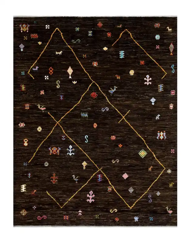 Tappeto stile berbero tribale, fatto a mano 301x234cm