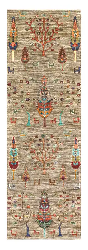Tappeto Ziegler Decorativo floreale, fatto a mano 254x77cm