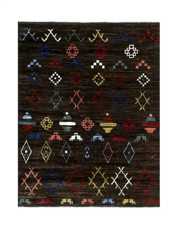 Tappeto stile berbero tribale, fatto a mano 203x160cm